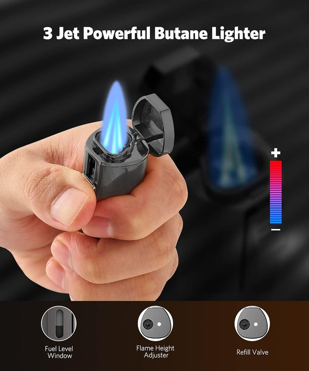 Cigar Torch Lighter and Cutter Set