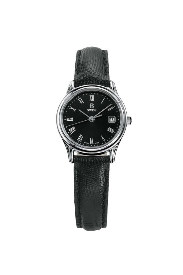 B Swiss by Bucherer Women's Classic 24mm Black Dial Watch - 00.50002.08.31.01