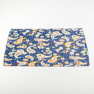 Blue and Yellow Paisley Pocket Square