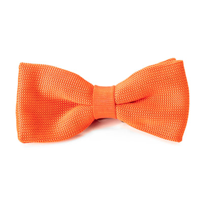 Orange Knit Bow Tie