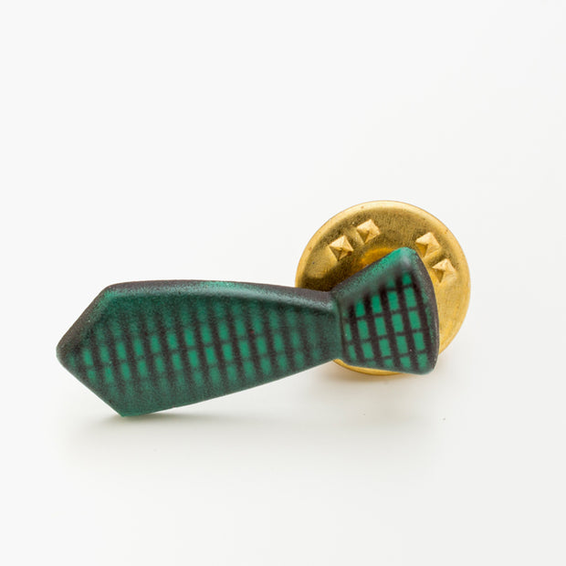 Dark Green Tie Lapel Pin