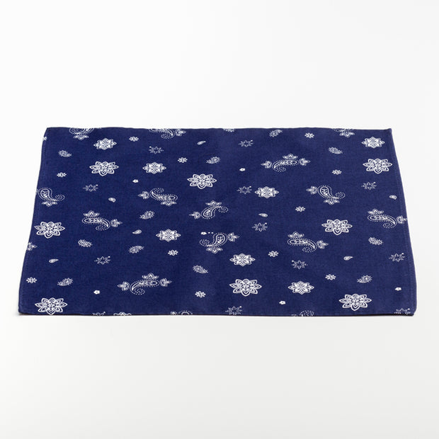 Floral and Paisley Blue Pocket Square